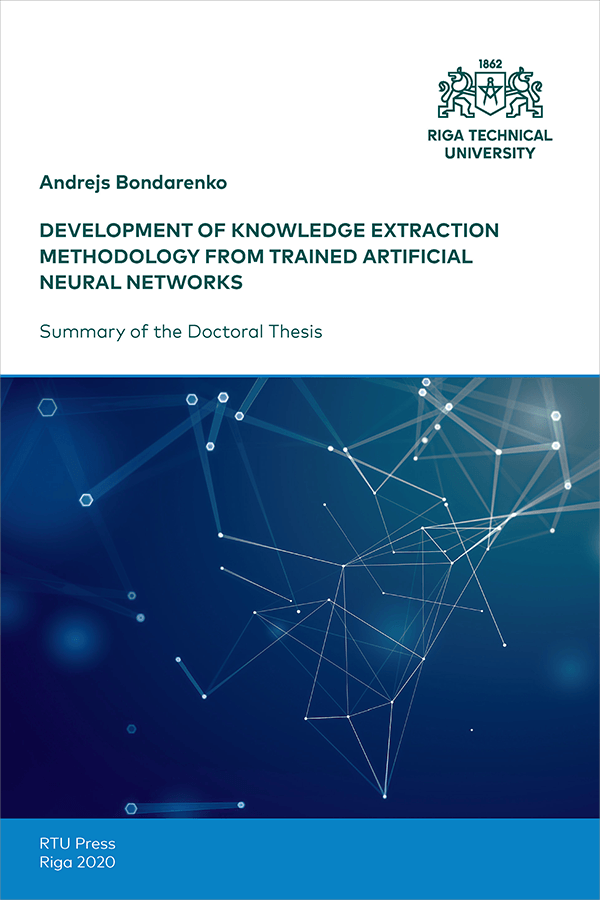 Cover of Summary of the Doctoral Thesis "Development of Knowledge Extraction Methodology From Trained Artificial Neural Networks"