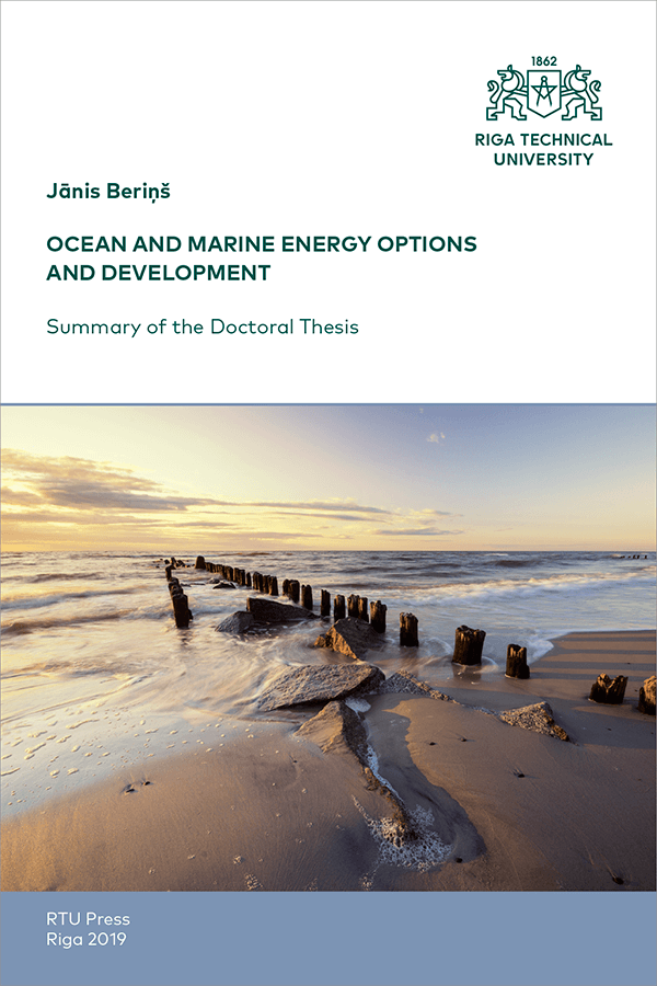 Summary of the Doctoral Thesis "Ocean and Marine Energy Options and Development" cover