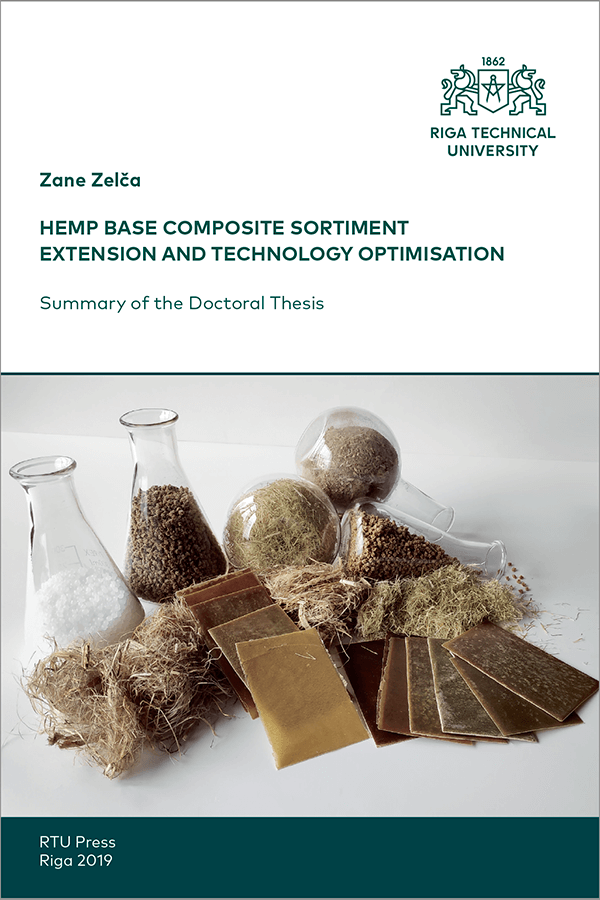 Summary of the Doctoral Thesis "Hemp Base Composite Sortiment Extension and Technology Optimisation" cover