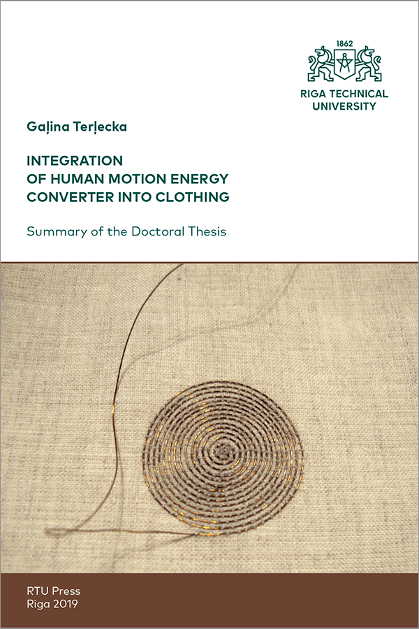 Summary of the Doctoral Thesis "Integration of Human Motion Energy Converter into Clothing" cover