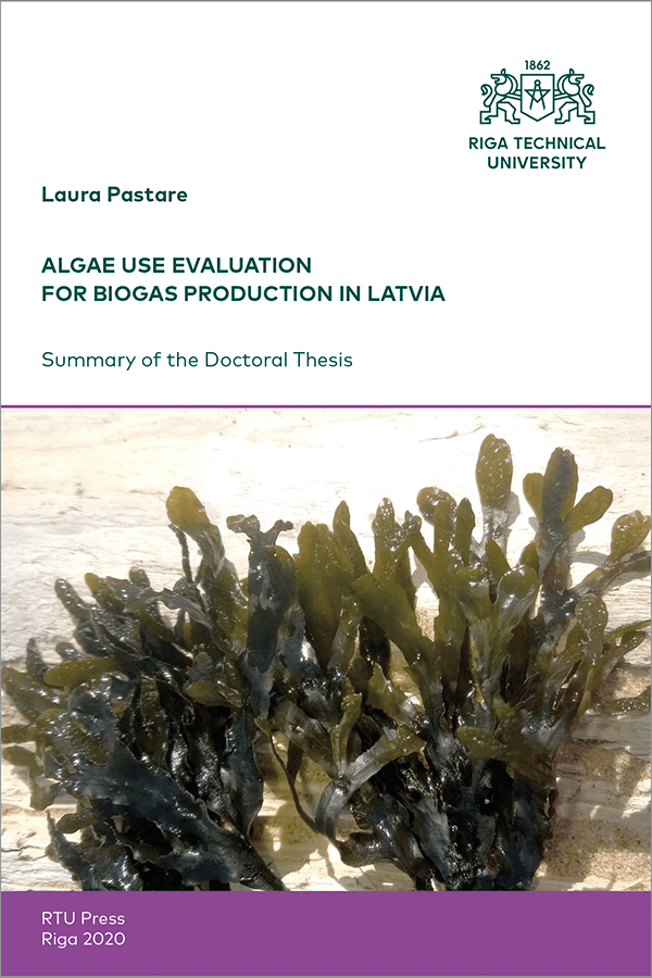 Summary of the Doctoral Thesis "Algae Use Evaluation for Biogas Production in Latvia" cover