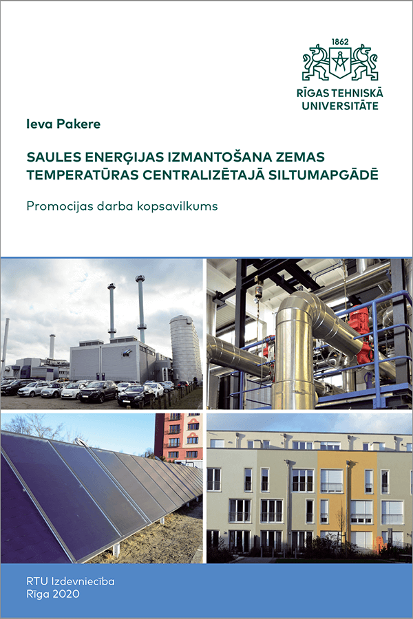 Summary of the Doctoral Thesis "Saules enerģijas izmantošana zemas temperatūras centralizētajā siltumapgādē" cover