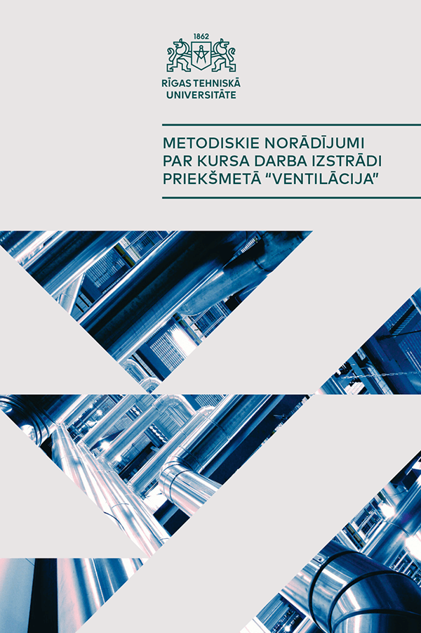 Book "Metodiskie norādījumi par kursa darba izstrādi priekšmetā “Ventilācija”" cover