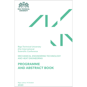 "Riga Technical University 61st International Scientific Conference. Mechanical Engineering Technology and Heat Engineering. Programme and Abstract Book" cover