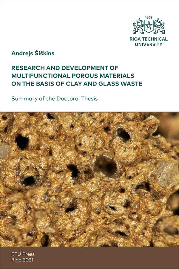 Summary of the Doctoral Thesis "Research and Development of Multifunctional Porous Materials on the Basis of Clay and Glass Waste" cover