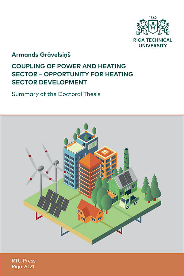 Promocijas darba kopsavilkuma "Coupling of Power and Heating Sector – Opportunity for Heating Sector Development" vāks