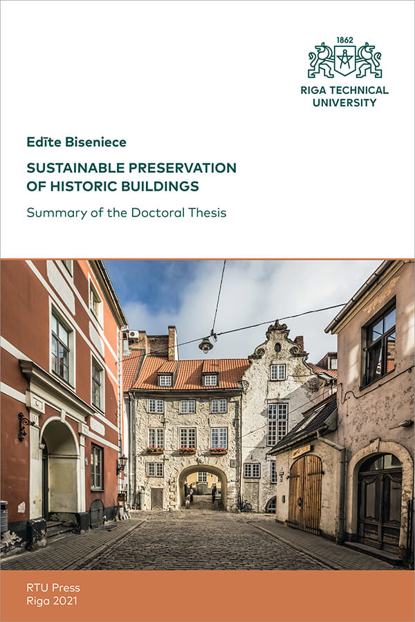 Summary of the Doctoral Thesis "Sustainable Preservation of Historic Buildings" cover