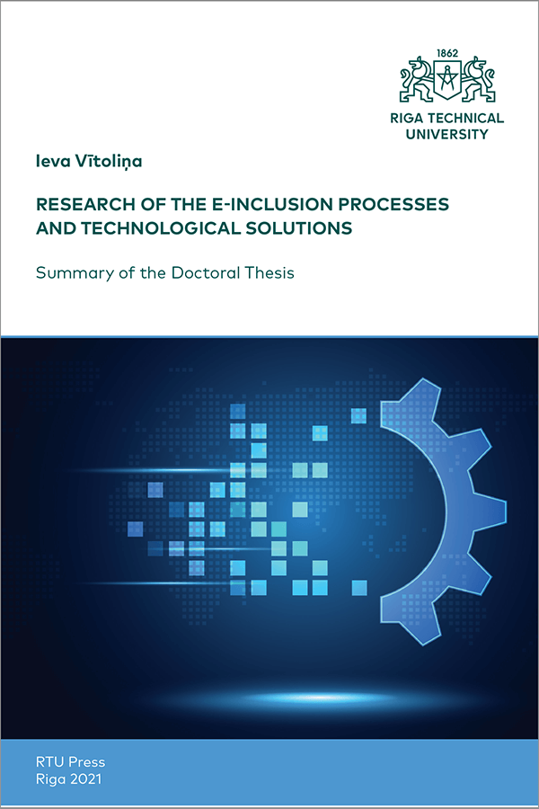 SDT: Research of the E-Inclusion Processes and Technological Solutions. COVER