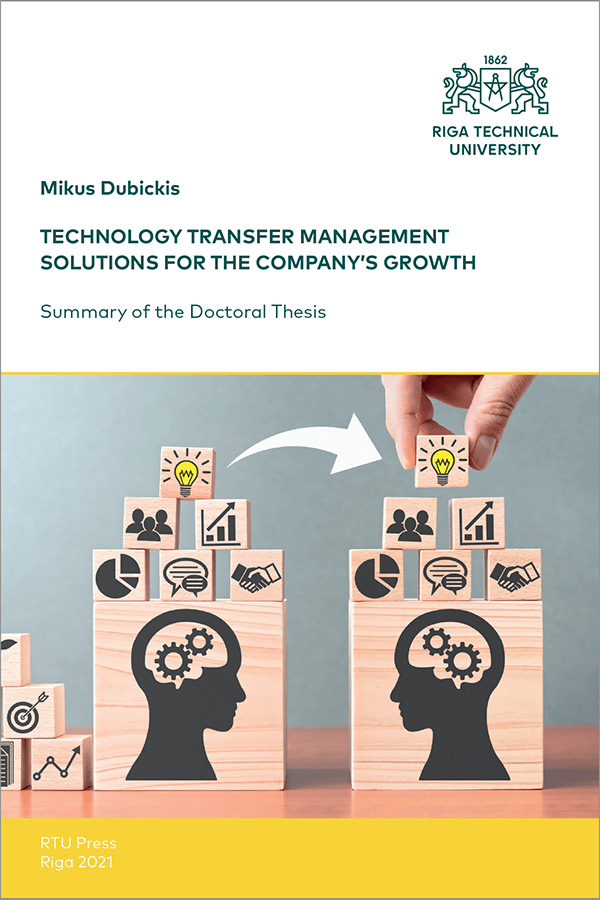 SDT: Technology Transfer Management Solutions for the Company’s Growth. Cover