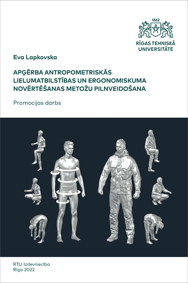 DT: Apģērba antropometriskās lielumatbilstības un ergonomiskuma novērtēšanas metožu pilnveidošana. COVER