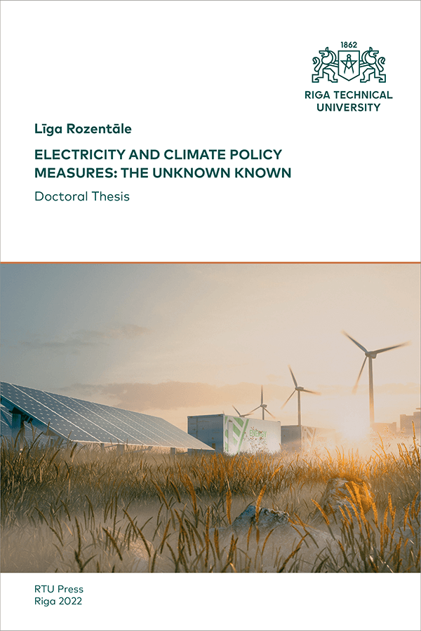 DT: Electricity and Climate Policy Measures: The Unknown Known. COVER