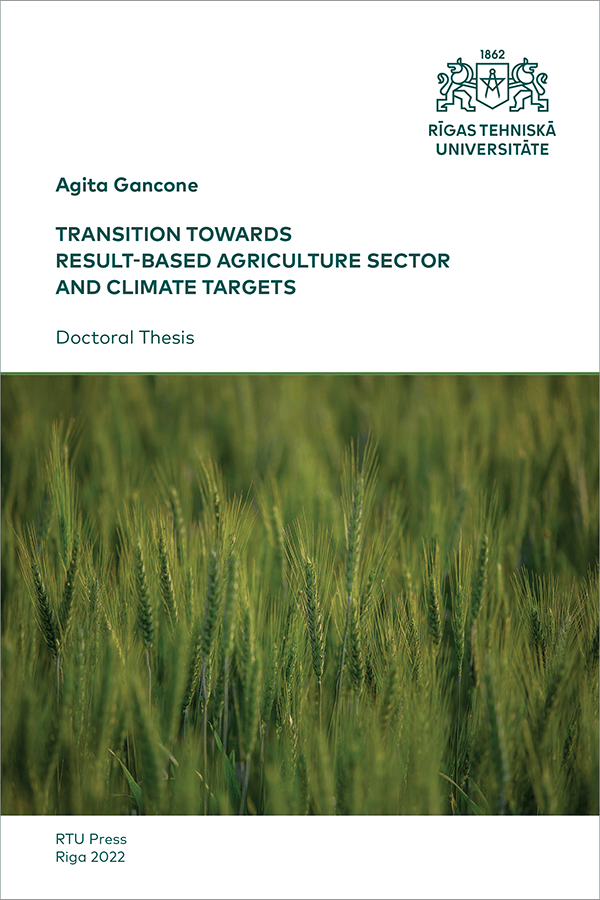 DT: Transition Towards Result-Based Agriculture Sector and Climate Targets. Cover