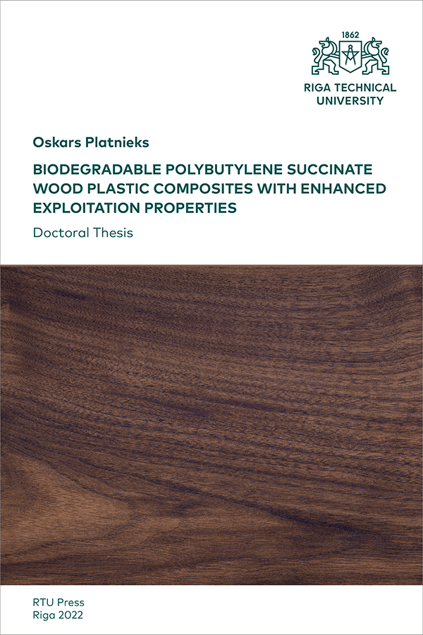 DT: Biodegradable Polybutylene Succinate Wood Plastic Composites with Enhanced Exploitation Properties. Cover