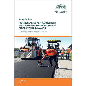 SDT: High reclaimed asphalt content mixtures: Design parameters and Performance evaluation. Cover