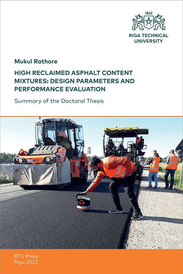 SDT: High reclaimed asphalt content mixtures: Design parameters and Performance evaluation. Cover