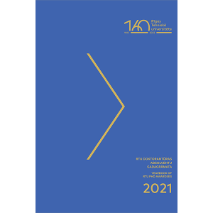 RTU Doktorantūras absolventu gadagrāmata 2021. Vāks