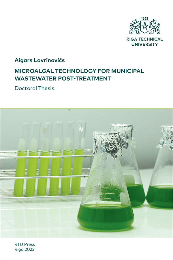 Microalgal Technology for Municipal Wastewater Post-treatment. Promocijas darbs.vāks