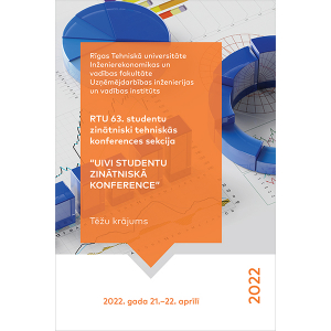 RTU 63nd Student Scientific and Technical Conference. Abstract Book of Student Scientific Conference of the Institute of Business Engineering and Management of RTU. Cover