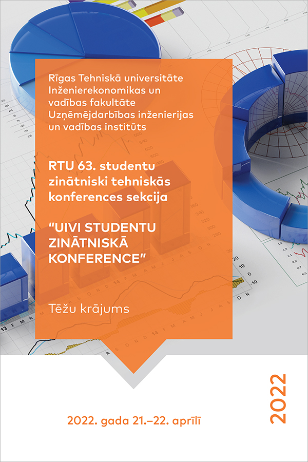 RTU Inženierekonomikas un vadības fakultātes Uzņēmējdarbības inženierijas un vadības institūta (UIVI) studentu zinātniskā konference. Tēžu krājums. Vāks