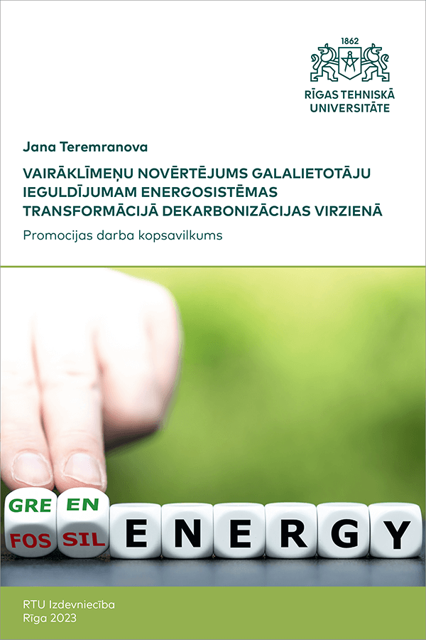 Vairāklīmeņu novērtējums galalietotāju ieguldījumam energosistēmas transformācijā dekarbonizācijas virzienā. cover