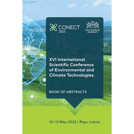 CONECT 2023 XVI Starptautiskā zinātniskā vides un klimata tehnoloģiju konference Tēžu krājums. vāks