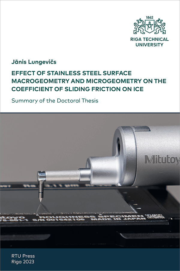 Effect of Stainless Steel Surface Macrogeometry and Microgeometry on the Coefficient of Sliding Friction on Ice. cover
